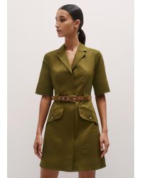 ME+EM - Collared Zip Front Utility Dress + Belt - Lyst
