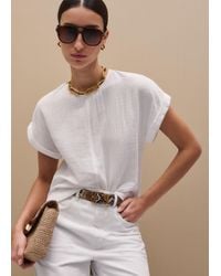 ME+EM - Cheesecloth T-Shirt - Lyst
