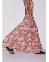 ME+EM - Silk Cotton Elaborate Botanical Print Full Length Skirt - Lyst