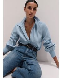ME+EM - Micro Cord Slim Fitting Blouse - Lyst
