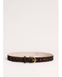 ME+EM - 30Mm Classic Round Dark Leopard Belt - Lyst