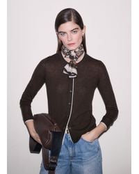 ME+EM - Barely There Contrast Slim Cardigan - Lyst