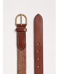 ME+EM - Round Raffia Belt Blush-Tan - Lyst