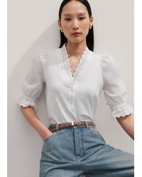 ME+EM - Embroidered Edge Layering Blouse - Lyst