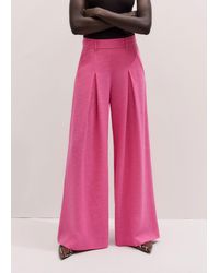 ME+EM - Textured Pleat Front Superwide Trouser - Lyst