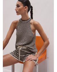 ME+EM - Stripe Halterneck Tank - Lyst