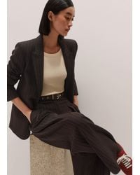 ME+EM - Sharp Shoulder Pinstripe Blazer - Lyst