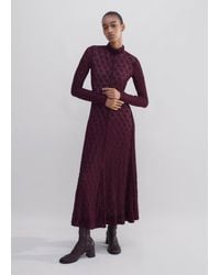 ME+EM - Lace Jersey Long Sleeve Maxi Dress - Lyst