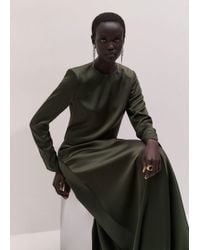 ME+EM - Satin Long Sleeve Cropped Top - Lyst