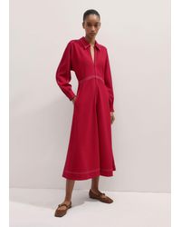 ME+EM - Travel Tailoring Contrast Stitch Midi Dress - Lyst