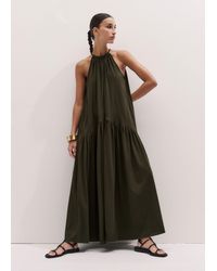ME+EM - Gathered Halterneck Maxi Dress Rich - Lyst