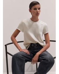 ME+EM - Silk Satin Baby Tee - Lyst