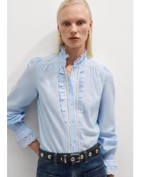 ME+EM - Cotton Broderie Trim Detail Blouse - Lyst
