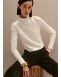 ME+EM - Sequin High Neck Top - Lyst