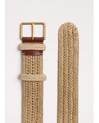 ME+EM - Wide Raffia Belt Toast-Tan - Lyst