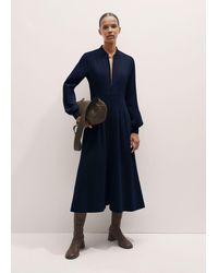 ME+EM - Cotton Cord Pleated Midi Dress - Lyst