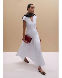 ME+EM - V-Neck Fit And Flare Maxi Dress - Lyst