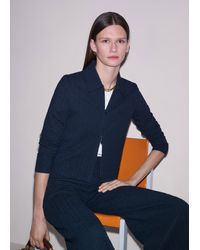 ME+EM - Curling Crosses Jacquard Zip-Through Top - Lyst
