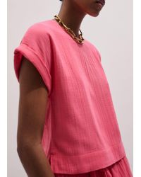 ME+EM - Cheesecloth T-Shirt - Lyst
