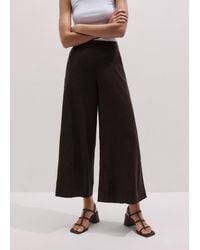 ME+EM - Crease-Less Linen Cropped Wide Leg Trouser - Lyst