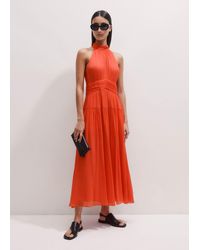 ME+EM - Silk Crinkle Halterneck Maxi Dress - Lyst