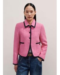 ME+EM - Contrast Bound Crop Jacket - Lyst