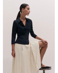 ME+EM - Ultimate Longsleeve Rib Polo Top - Lyst