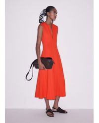 ME+EM - Curling Crosses Jacquard Midi Dress - Lyst