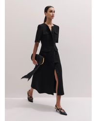 ME+EM - Button Front Maxi Shift Dress - Lyst