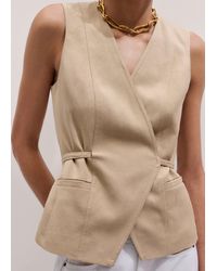 ME+EM - Slim Fit Wrap Waistcoat - Lyst