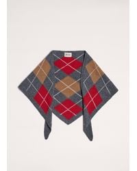 ME+EM - Cashmere Argyle Triangle Knit Scarf - Lyst
