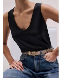 ME+EM - Silk Satin Tank Top - Lyst