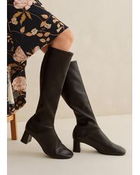 ME+EM - Knee High Stretch Leather Boot - Lyst