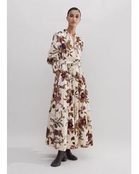 ME+EM - Soft Cord Wild Bloom Print Maxi Dress + Belt - Lyst