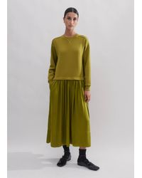 ME+EM - Mixed Media Sweatshirt Maxi Dress - Lyst