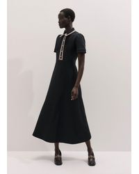 ME+EM - Texture Fit And Flare Midi Dress - Lyst