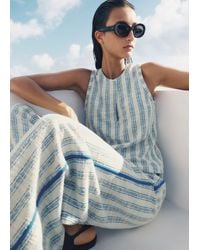ME+EM - Textured Stripe Swing Top/Cream - Lyst