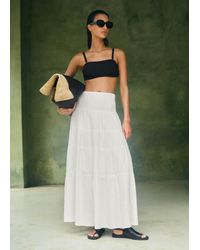 ME+EM - Cheesecloth Tiered Maxi Skirt - Lyst