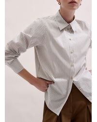 ME+EM - Stripe Relaxed Forever Shirt Soft/Tan - Lyst