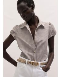 ME+EM - Seersucker Stripe Blouse - Lyst