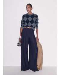 ME+EM - Contrast Top Stitch Wide Leg Pant - Lyst