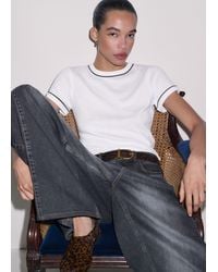 ME+EM - Piped Fitted T Shirt Soft-Rich - Lyst