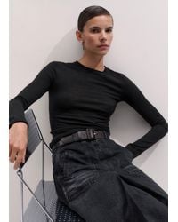 ME+EM - Barely There Jersey Stitch Crew Neck - Lyst