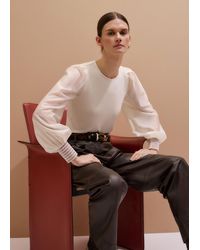 ME+EM - Feature Cuff Layering Blouse - Lyst