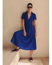 ME+EM - Fit & Flare Twist Detail Cheesecloth Maxi Dress - Lyst
