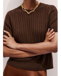 ME+EM - Merino Cashmere Micro Cable Knit Tee - Lyst
