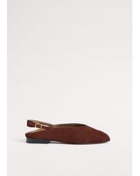 ME+EM - Peep Toe Flat Sandal - Lyst