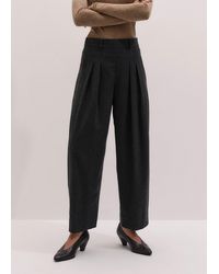 ME+EM - Exaggerated Taper Trouser Charcoal Melange - Lyst