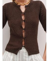 ME+EM - Bouclé Buttoned Tee - Lyst