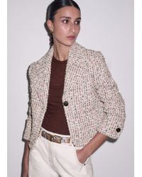 ME+EM - British Tweed Cropped Jacket - Lyst